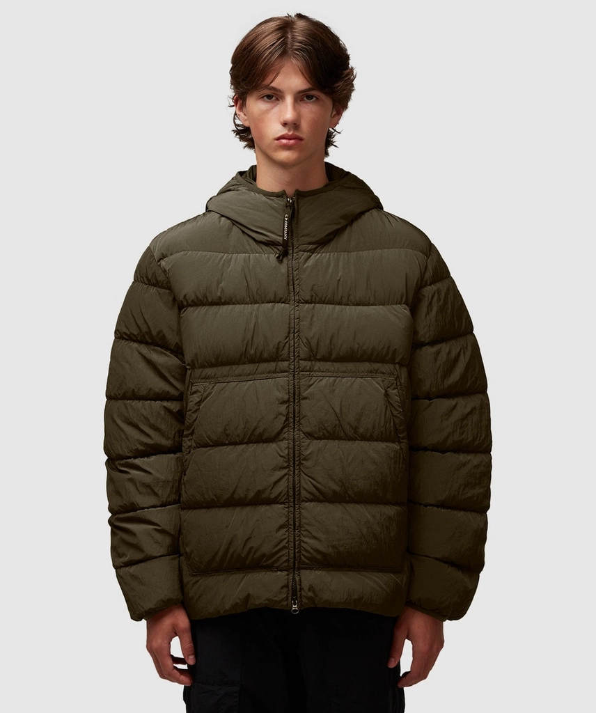 CP Company Chrome-R Goggle Hooded Down Jacket (Ivy Green - Xl) - Size XL